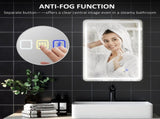 70 x 50 cm Bluetooth Bathroom Mirror - Silver-Tone T3398P344251