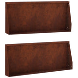 Retaining Wall 2 pcs 100 x 12 x 40 cm Weathering Steel Rusty 8015149