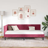 Corner Bed Frame with Headboard Wine Red 80 cm x 200 cm Velvet 42016210