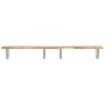 ZNTS Basin Shelf Wall Mounted Steel and Solid Wood Acacia 3302682