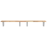Basin Shelf Wall Mounted Steel and Solid Wood Acacia 3302686