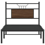 Bed Frame without Mattress Brown Oak 90x190 cm Single Engineered Wood 4106833