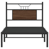 Bed Frame without Mattress Brown Oak 90x190 cm Single Engineered Wood 4106833