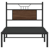 Bed Frame without Mattress Brown Oak 90x190 cm Single Engineered Wood 4106833
