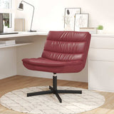 Swivel Chair Wine Red 63 x 75 x 76 cm PU 42007342