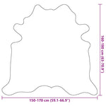 Real Cow Hide Rug Brown and White 150x170 cm 284344