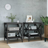 ZNTS Side Tables 2 pcs Black 40x42x50 cm Engineered Wood 825773