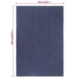 Rug Rectangular Navy Blue 160x230 cm Cotton 345127