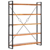 5-Tier Bookcase 140x30x180 cm Solid Acacia Wood 286586