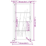 Garden Gate Anthracite 100x175 cm Steel Grass Design 153170