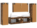 Bathroom Furniture Set 6 pcs Smoked Oak 3407235