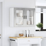 Kitchen Wall Cabinet with Glass Door Porto Concrete Grey 854091