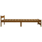 Bed Frame Honey brown Solid pine wood, plywood Single Durable 322005
