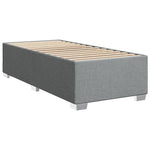 ZNTS Box Spring Bed with Mattress Light Grey 100x200 cm Fabric 3285799