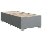 ZNTS Box Spring Bed with Mattress Light Grey 100x200 cm Fabric 3285799