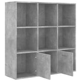 Book Cabinet Concrete Grey 98x30x98 cm Engineered Wood 801120