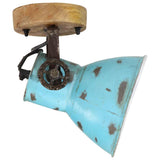 Wall Lamp 25 W Distressed Blue 11.5x11.5x25 cm E27 371825