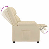 Recliner Chair Cream Fabric 348117