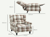 160&deg Reclining Armchair, with Footrest - Brown T3398P343455