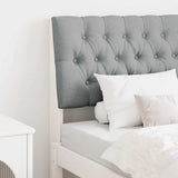 Upholstered Headboard Light Grey 80 cm Solid Pine Wood 879368