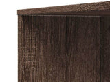 Narrow Bathroom Cupboard with Wheels Brown Oak Engineered Wood 855301