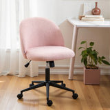 Teddy Fleece Office Chair with Wheels - Light Pink T3398P425006