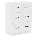 Drawer Cabinet White 66 x 34.5 x 87 cm Engineered Wood 895295