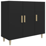 ZNTS Sideboard Black 90x34x80 cm Engineered Wood 812493