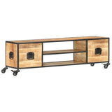 TV Cabinet 130x30x39 cm Solid Mango Wood 286377
