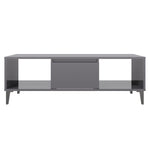 Coffee Table High Gloss Grey 103.5x60x35 cm Engineered Wood 806030