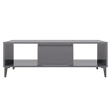 Coffee Table High Gloss Grey 103.5x60x35 cm Engineered Wood 806030