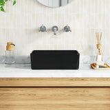 Wash Basin 40x30x13 cm Ceramic Black 143920