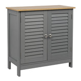 ZNTS 2 Hundred Page Doors MDF Spray Paint Bathroom Cabinet Gray 76520309