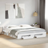 Bed Frame with Drawers without Mattress White 180x200 cm Super King 3280727