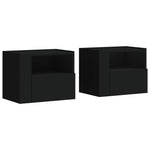 ZNTS Wall-mounted Bedside Cabinets 2 pcs Black 45x30x35 cm 848314