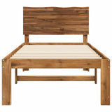 Single Bed Frame with Headboard ROSTOCK Natural 80 x 200 cm 903411