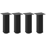 ZNTS Coffee Table Legs 4 pcs Black 30-32 cm Steel 4012460