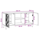 TV Cabinet 102 x 34.5 x 50 cm Concrete Grey Engineered Wood 895158