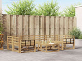 Outdoor Sofa Set 7 pcs White 59 x 59 x 37 cm Solid Acacia Wood 3387323