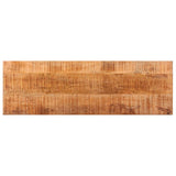 Bench 110 cm Solid Rough Mango Wood and Steel 286460