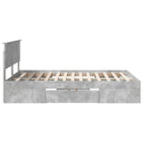 Bed Frame Concrete Grey 140 x 200 cm Engineered Wood 3408763