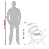 Folding Garden Chair Set of 2 Teak Solid teak wood Standard 362758
