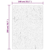 Shaggy Rug PAMPLONA High Pile Modern Black 140x200 cm 375279