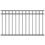 ZNTS Fence Panel Steel 1.7x0.8 m Black 146316