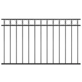 ZNTS Fence Panel Steel 1.7x0.8 m Black 146316