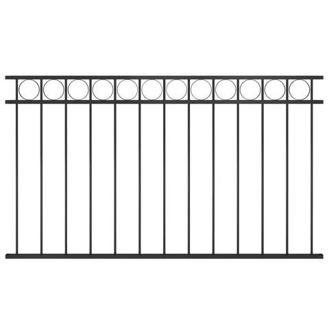 ZNTS Fence Panel Steel 1.7x0.8 m Black 146316