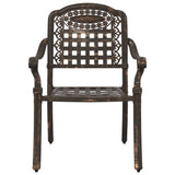 Garden Dining Set 7 pcs Bronze Aluminium 3334648
