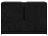 Bathroom Cabinet Black Oak 64.5 x 33.5 x 59 cm Engineered Wood 880745