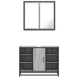 2 Piece Bathroom Furniture Set Grey Sonoma Engineered Wood 3300913