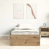 Bed Frame without Mattress Artisan Oak 90x190 cm Single Engineered Wood 3328826